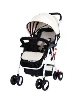 BABY PLUS Adjustable Baby Stroller Cum Pram With Compact And Reversible Handlebar With Safety Belt, Wheels  - Image 1