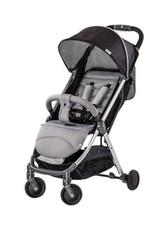 hauck Travel Pushchair Swift Plus, Ultra Light, One Handed Folding, Compact Fold, Fully Reclining, Large Shopping Basket, Up To 18 Kg - Black Grey  - Image 1