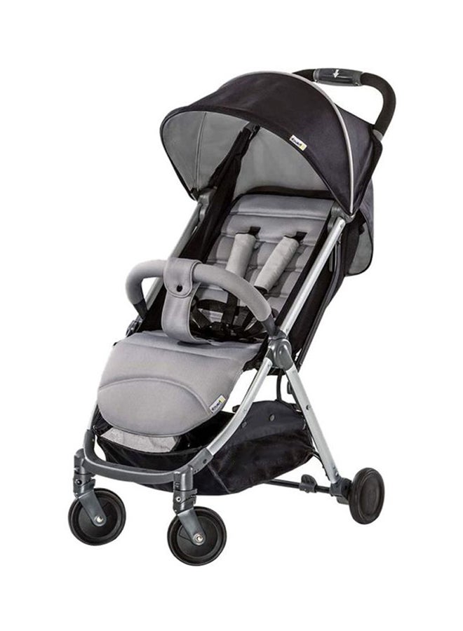 hauck - Travel Pushchair Swift Plus, Ultra Light, One Handed Folding, Compact Fold, Fully Reclining, Large Shopping Basket, Up To 18 Kg - Black Grey - Image 1
