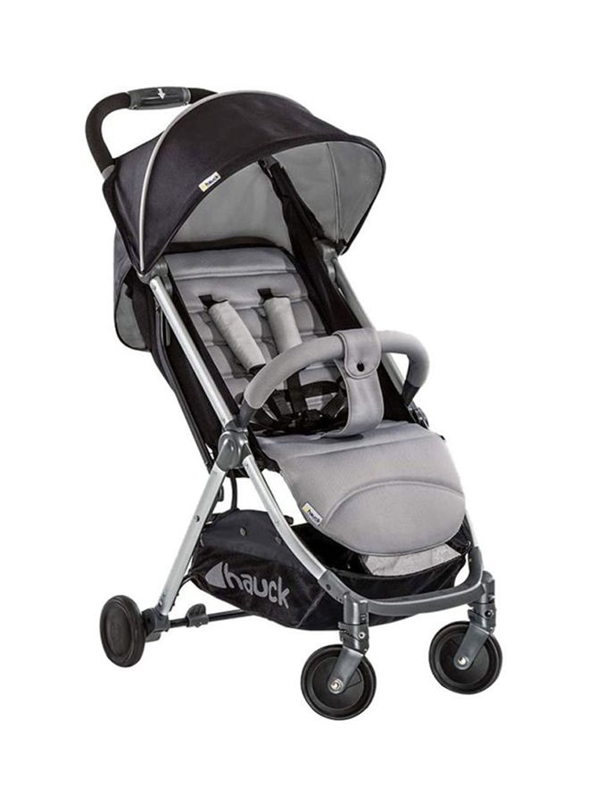 hauck - Travel Pushchair Swift Plus, Ultra Light, One Handed Folding, Compact Fold, Fully Reclining, Large Shopping Basket, Up To 18 Kg - Black Grey - Image 1