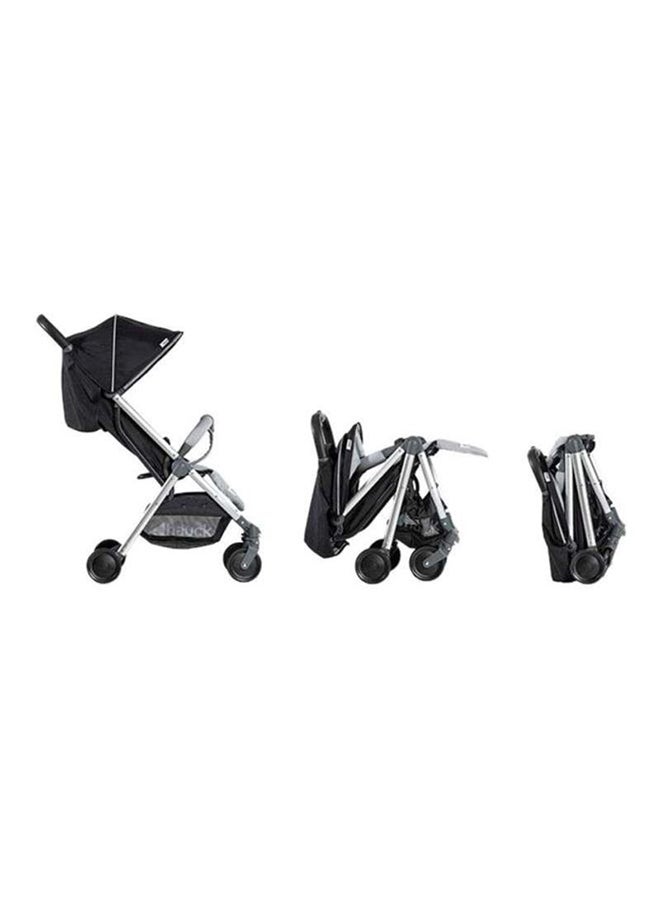 hauck - Travel Pushchair Swift Plus, Ultra Light, One Handed Folding, Compact Fold, Fully Reclining, Large Shopping Basket, Up To 18 Kg - Black Grey - Image 1