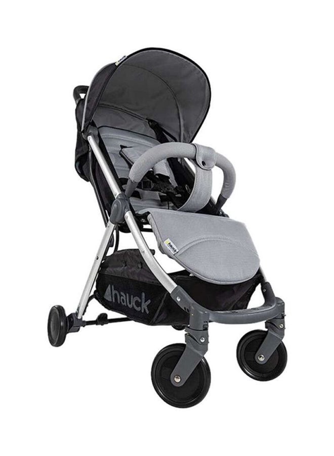 hauck - Travel Pushchair Swift Plus, Ultra Light, One Handed Folding, Compact Fold, Fully Reclining, Large Shopping Basket, Up To 18 Kg - Black Grey - Image 1
