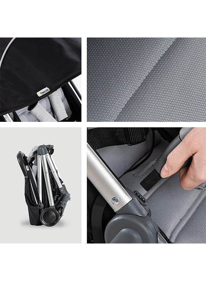 hauck - Travel Pushchair Swift Plus, Ultra Light, One Handed Folding, Compact Fold, Fully Reclining, Large Shopping Basket, Up To 18 Kg - Black Grey - Image 1