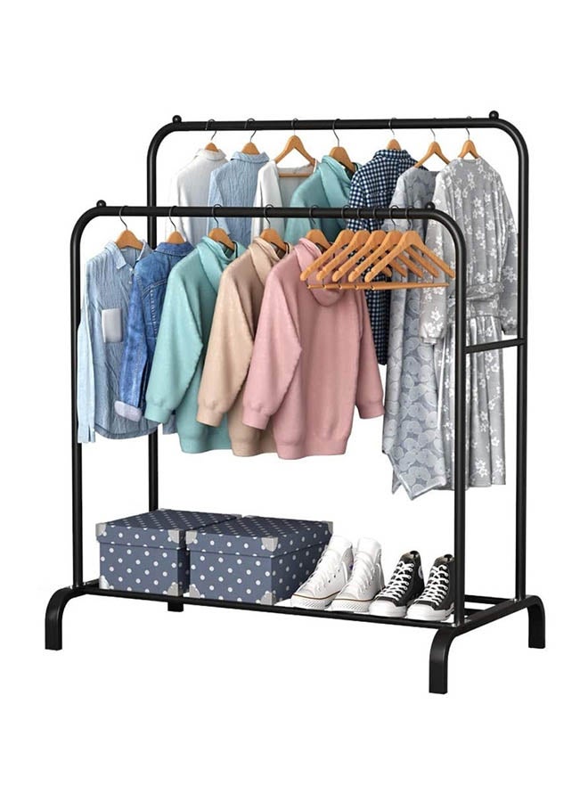ALMUFARREJ - Clothes Organizer And Holder Metal Stand 96x44x162 cm Black - Image 1