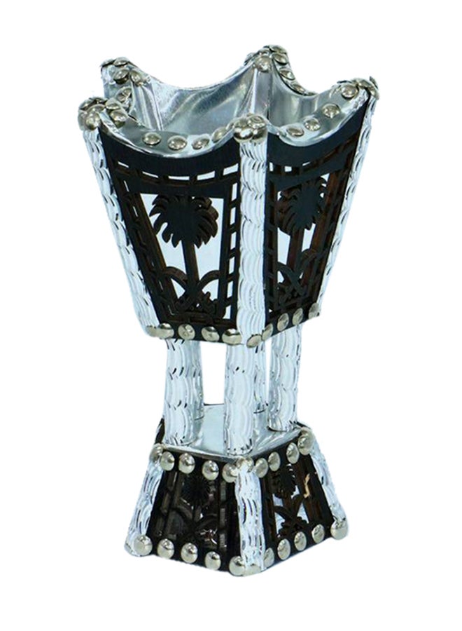 Decorative Incense Burner Silver/Black 7x7x12cm