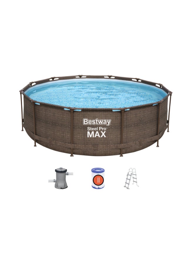Bestway Steel Pro Max Pool Set+ Filter Pump+Ladder 26-56709 366x100cm  - Image 1