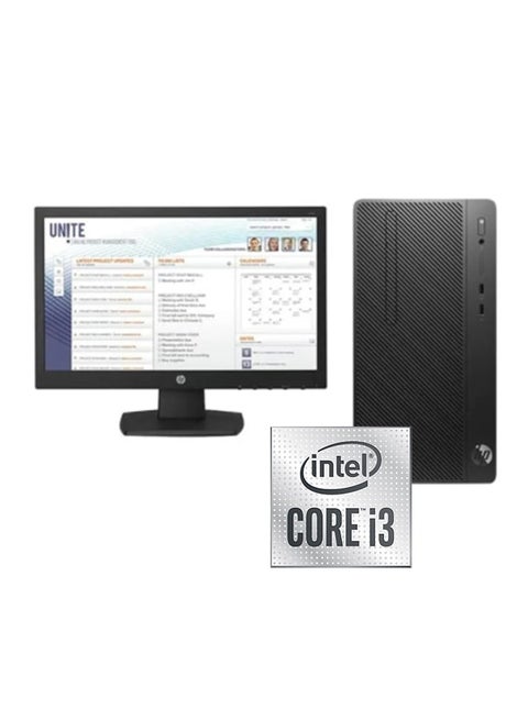 290 G2 Microtower PC With Intel Core i3 Processor/4 GB RAM/500GB HDD/Intel HD Graphic Card 610 And 18.5-Inch HD LED Monitor Black