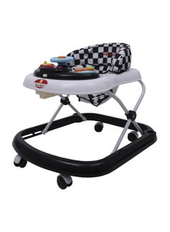 Foldable Comfortable Safe Round Corner Baby Walker With Attractive Toys And Entertaining Music