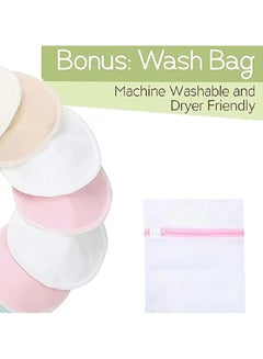 Pikkaboo Pack Of 14 Organic 3D Washable Breast Pads PLus Laundry And Storage Bag  - Image 2