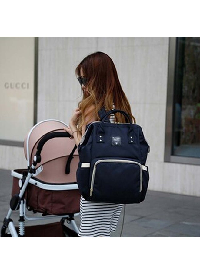 Sunveno - Polyester Infant Diaper Bag WIth Waterproof Pocket And Padded Shoulder Straps - Navy Blue - Image 1