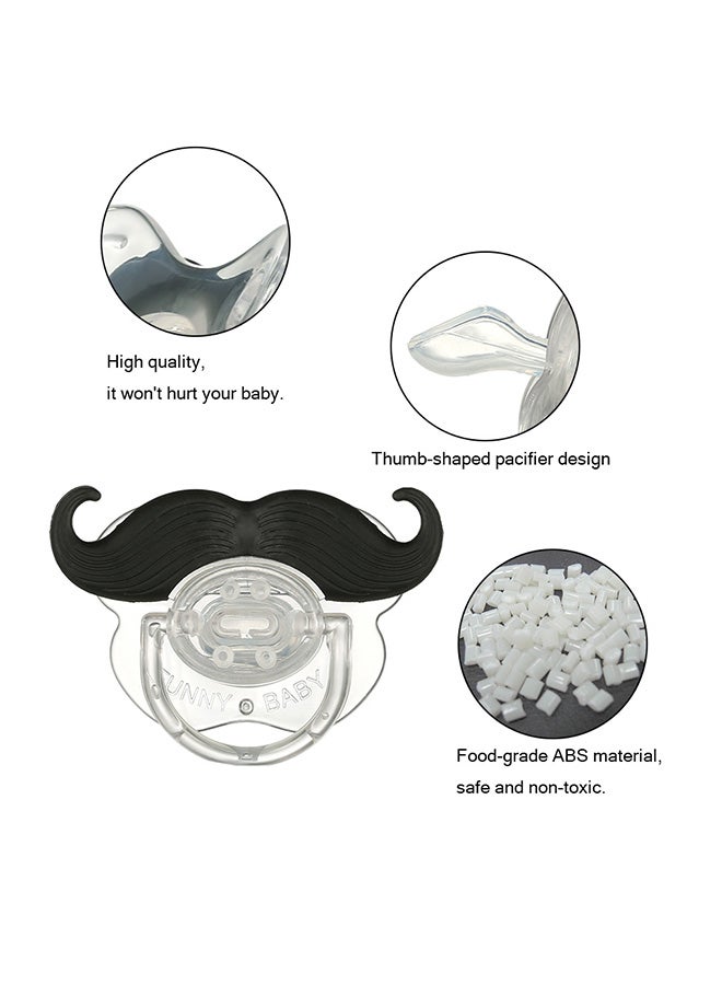ANSELF - Soft Silicone BPA Free Funny Mustache Pattern Soother Pacifier For Baby - Image 1