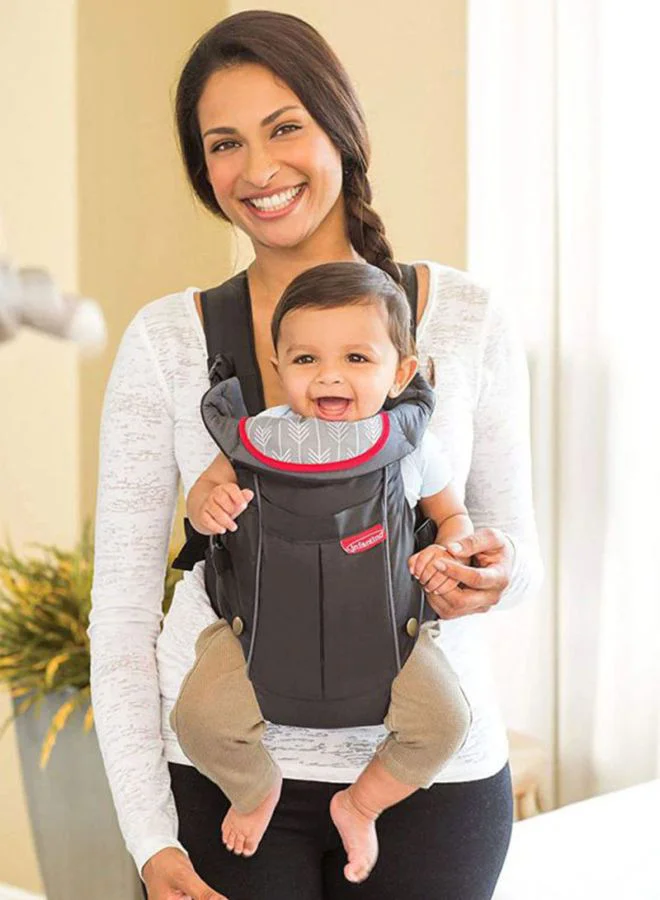 infantino Swift Classic Spacious And Comfortable Baby Carrier With Padded Head Support For Both Rear And Front Facing - Black