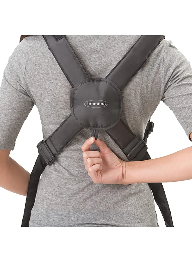 infantino Swift Classic Spacious And Comfortable Baby Carrier With Padded Head Support For Both Rear And Front Facing - Black