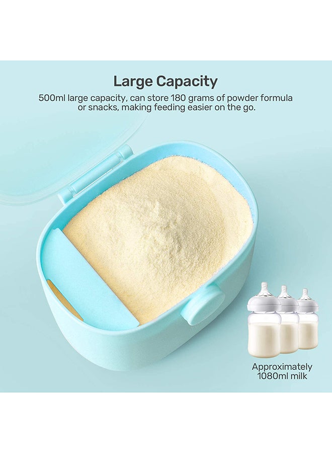 Generic - Large Capacity Compact Baby Milk Powder Container With Scoop And Leveller-Blue - Image 1