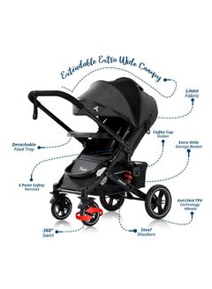 TEKNUM Reversible Moon Walk Stroller Black  - Image 3