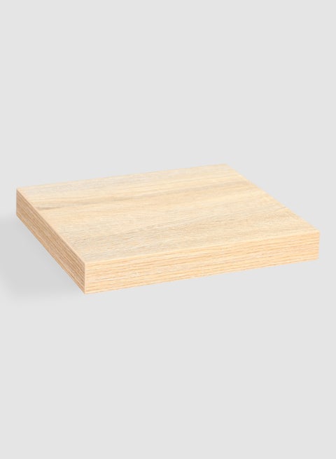 Simply Decorative Floating Wooden Wall Shelf  For Bedroom Decor Stylish Space Saver Simple Installation Beige 300*31*260mm