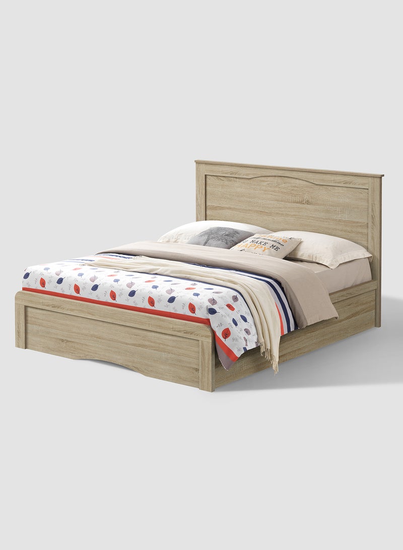 ebb & flow - Bed Frame Luxurious - King Size Bed - Delta Collection - Sonoma Oak Color - Size 1942X2099X1120 - Luxurious Home Hazel 1942x2099x1120mm - Image 1