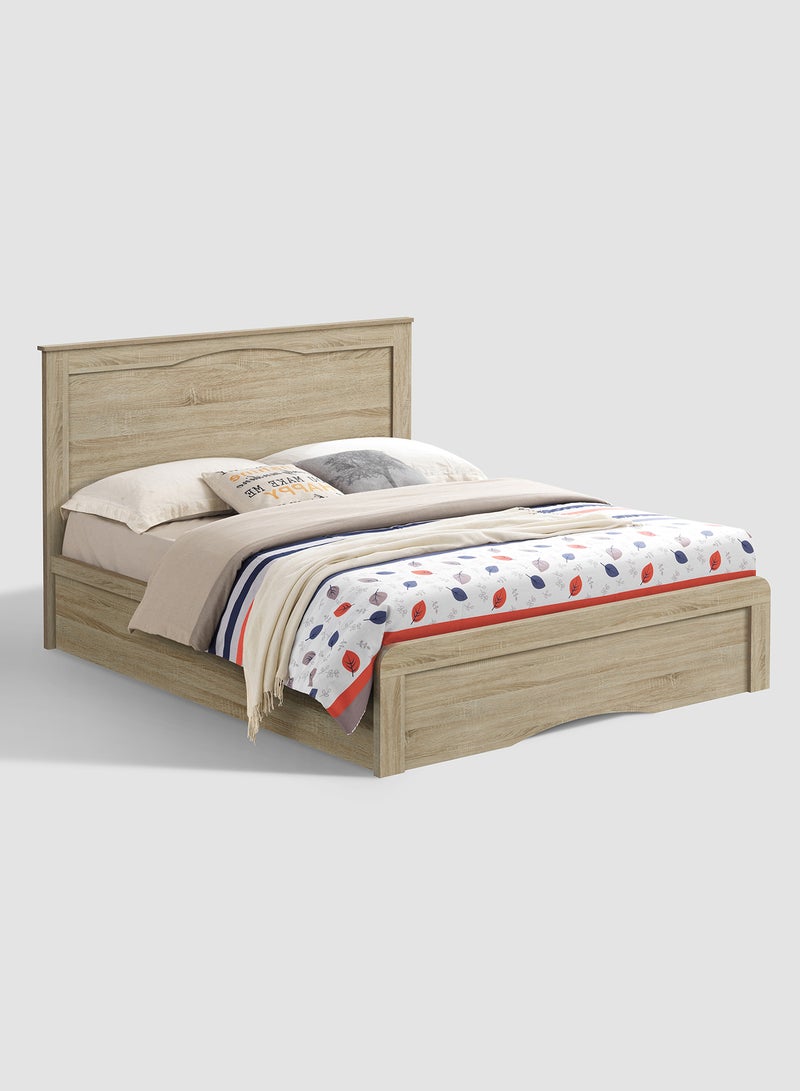 ebb & flow - Bed Frame Luxurious - King Size Bed - Delta Collection - Sonoma Oak Color - Size 1942X2099X1120 - Luxurious Home Hazel 1942x2099x1120mm - Image 1