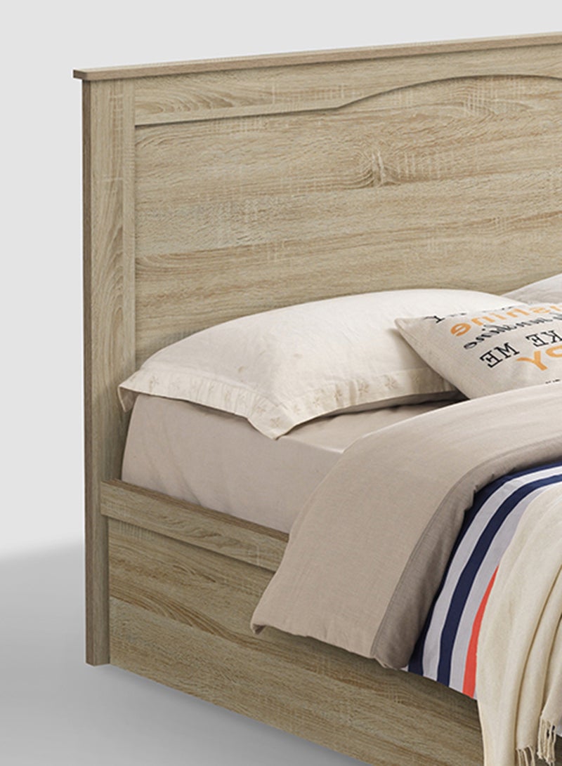 ebb & flow - Bed Frame Luxurious - King Size Bed - Delta Collection - Sonoma Oak Color - Size 1942X2099X1120 - Luxurious Home Hazel 1942x2099x1120mm - Image 1