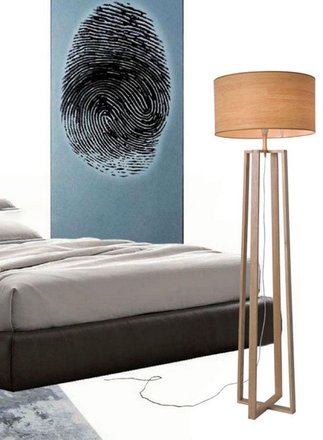 Switch Modern Ideal Design Led Floor Lamp Unique Luxury Quality Material For Stylish Homes Bedroom Or Office Natural Wood/Beige 160 x  50centimeter - Image 2