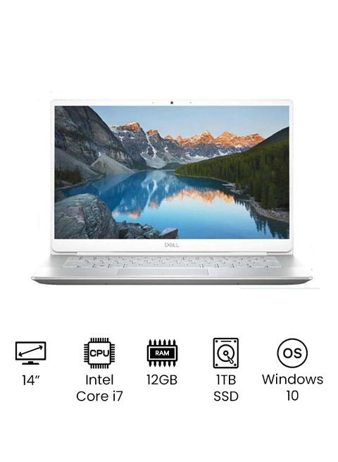 Inspiron 14 (Upgraded Version) Laptop With 14-Inch Full HD Display, Core i7 Processer/12GB RAM/1TB SSD/2GB Nvidia Graphics/Windows 10 /International Version English Silver