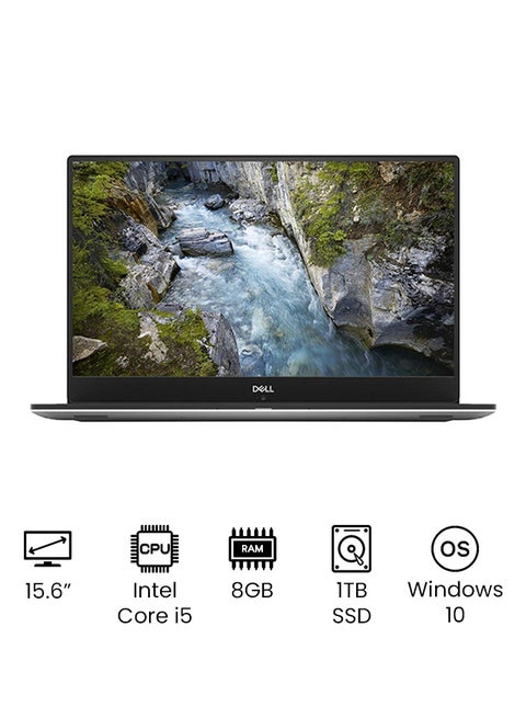 XPS 15-9570 (Upgraded Version) Laptop With 15.6-Inch Full HD Display, Intel Core i5 Processor/8GB RAM/1TB SSD/Intel UHD Graphics 630/Windows 10 International Version Silver Silver