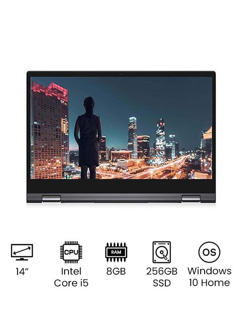 Inspiron 5406 Convertible 2-In-1 (Upgraded Version) Laptop With 14-Inch Full HD Display, Core i5 Processor/8GB RAM/256GB SSD/Integrated Graphics/Windows 10 Home English Grey