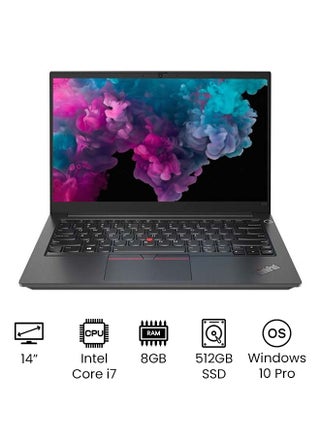 ThinkPad E14 Gen2 (Upgraded Version) Laptop With 14-Inch Full HD Display, Core-i7 Processor/8GB RAM/512GB SSD/Windows 10 Pro/Intel Iris Xe Graphic Card English/Arabic Black - v1649346892/N48049952A_1