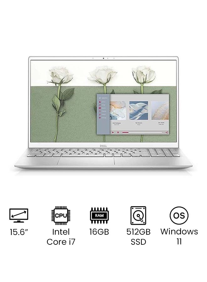 Inspiron 5502 Professional With 15.6-Inch Full HD Display, 11th Gen Core i7-1165G7 Processor/16GB RAM/512GB SSD/Intel Iris Xe Graphics/Windows 11/International Version English/Arabic silver - v1649346893/N52488140A_1