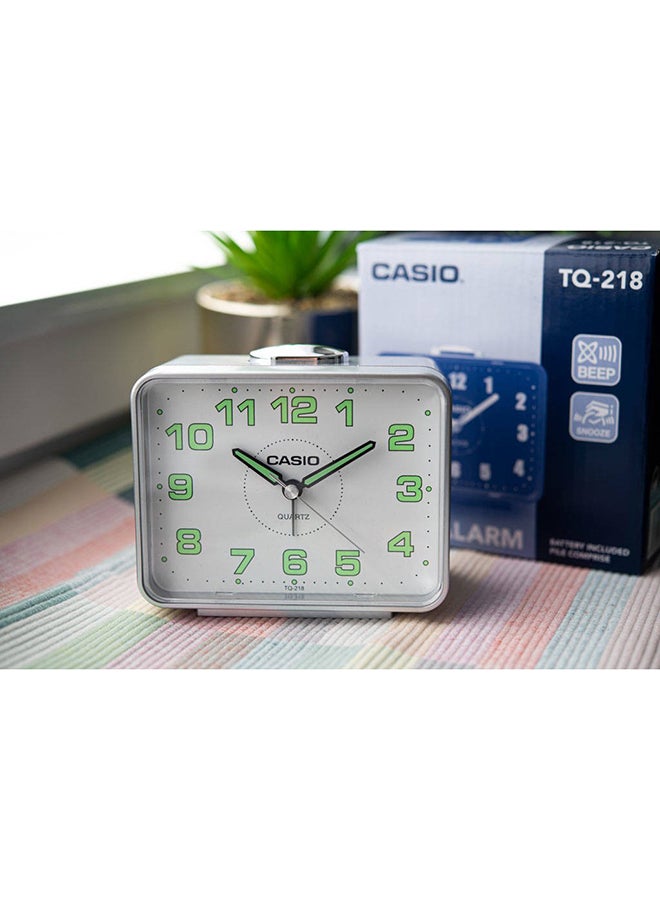 CASIO - Quartz Movement Alarm Clock Grey 11x6x10cm - Image 1
