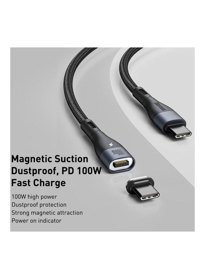 Baseus USB C to USB C Fast Charging Cable 100W PD Zinc Magnetic Power Delivery Data Transfer 1.5M Compatible with MacBook Pro 2021 Air iPad Pro Samsung S21+ Ultra Huawei Lenovo ThinkPad Dell XPS Black  - Image 3