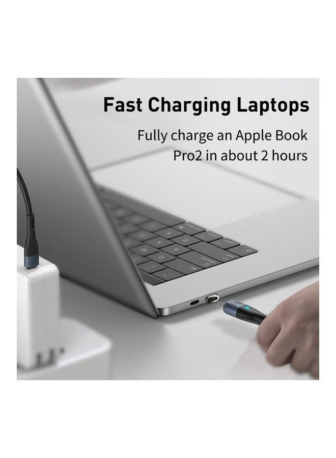Baseus USB C to USB C Fast Charging Cable 100W PD Zinc Magnetic Power Delivery Data Transfer 1.5M Compatible with MacBook Pro 2021 Air iPad Pro Samsung S21+ Ultra Huawei Lenovo ThinkPad Dell XPS Black  - Image 4