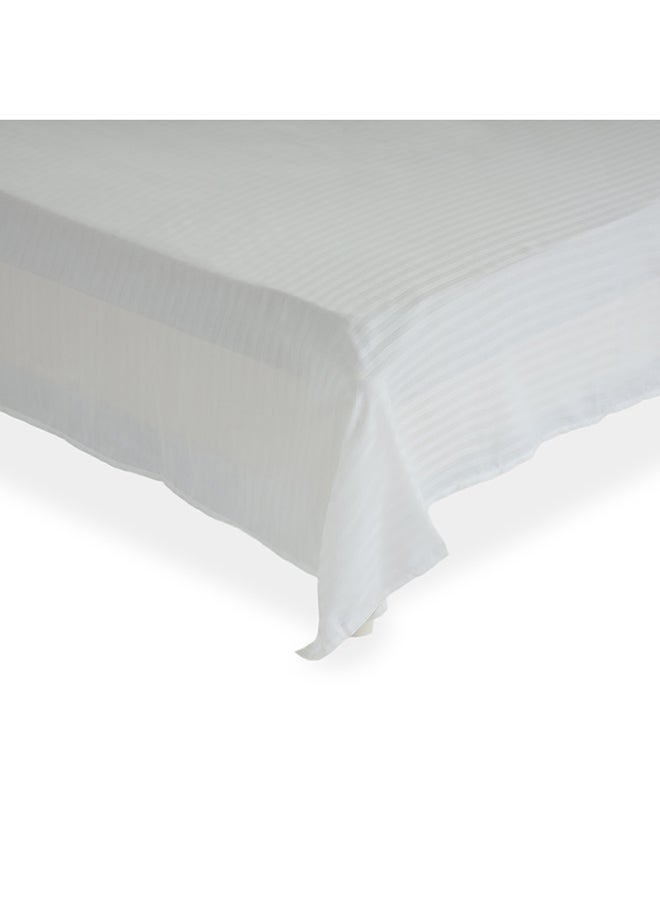 هومس آر أس طقم شرشف سرير مسطح مع غطاء مخدة مكون من 3 قطع قطن أبيض Super King - Image 3