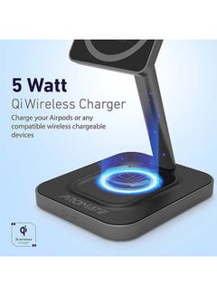 PROMATE Magnetic Wireless Charger For iPhone 12, 2-in-1 15W Fast Wireless Charger With Adjustable Neck And Anti-Slip 5W Charging Pad For iPhone 12/12 Mini/12 Pro/12 Pro Max/AirPods 2/AirPods Pro Grey  - Image 4