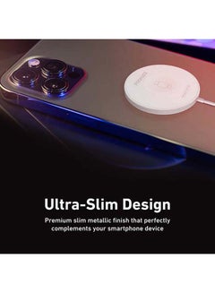 PROMATE iPhone14 3-in-1 Wireless Charger, Dual Sided Magnetic Qi Wireless Charging Pad with 15W Mag-Safe Charging for iPhone 13, 5W iWatch/AirPods Charger and USB-C Connector, MagCord-Trio White  - Image 4