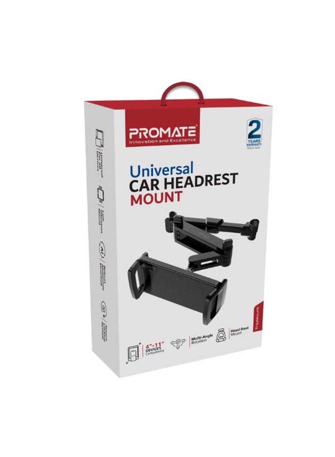 Secure Mounting Car Mount For 4-Inch to 11-Inch Tablet And Smartphone Black