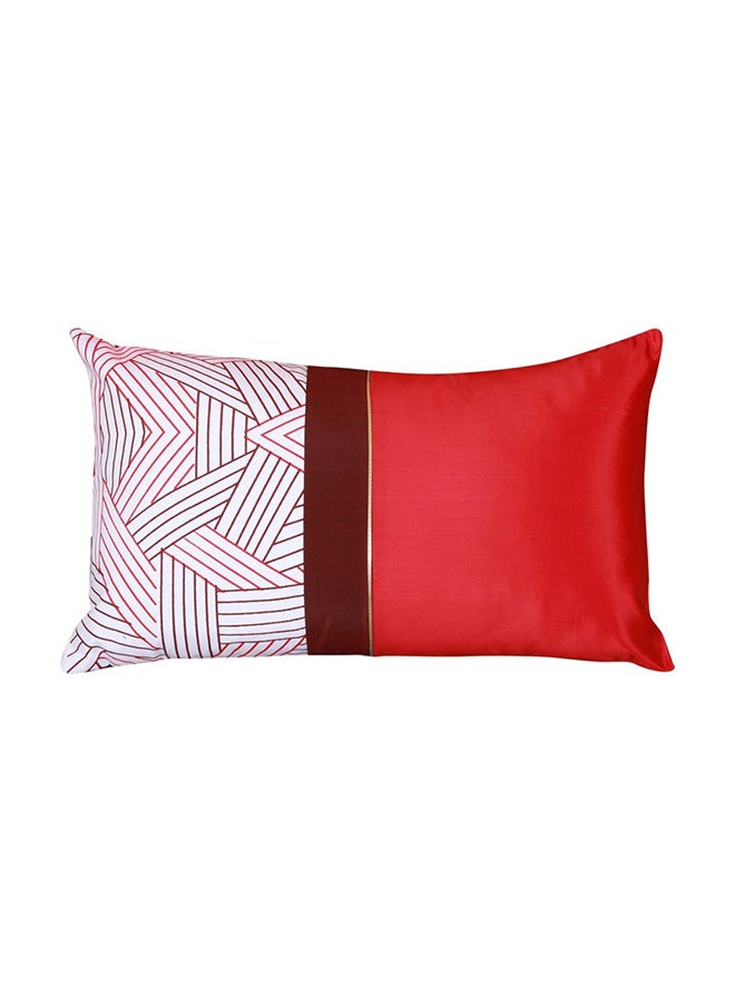 Hometown - Rectangle Shaped Decorative Modern Polyester Cushion Cover Red 30X50cm - Image 1