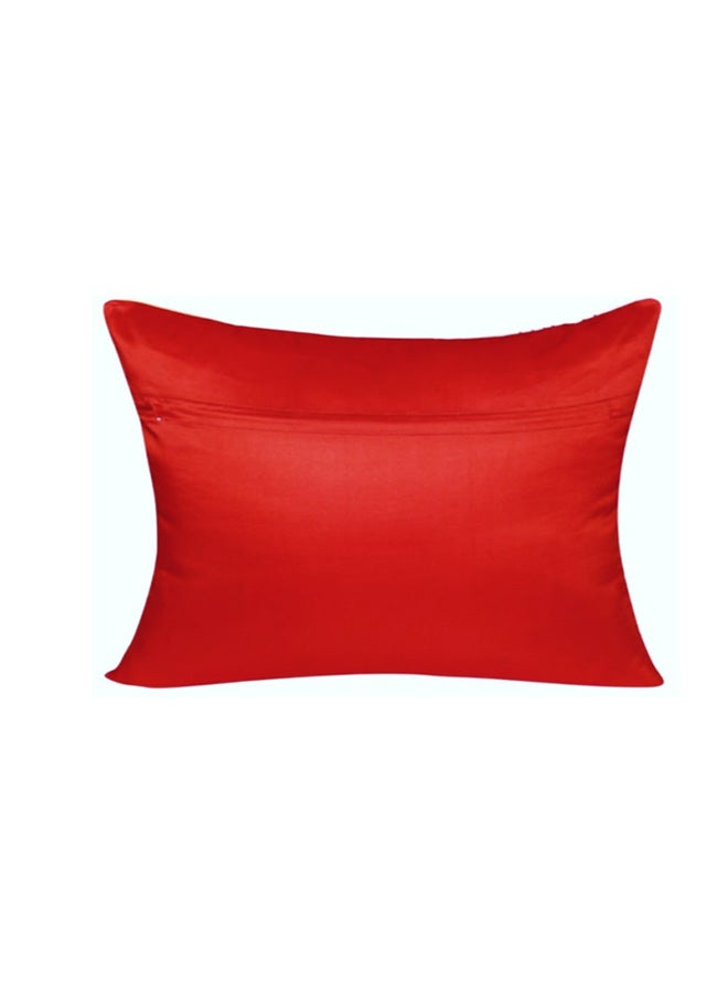 Hometown - Rectangle Shaped Decorative Modern Polyester Cushion Cover Red 30X50cm - Image 1