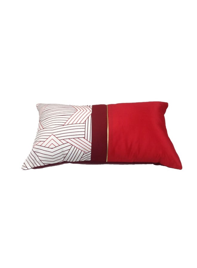 Hometown - Rectangle Shaped Decorative Modern Polyester Cushion Cover Red 30X50cm - Image 1