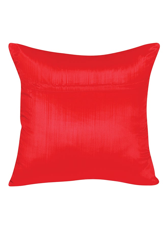 هوم تاون غطاء وسادة ديكور عصري على شكل مربع مصنوع من البوليستر أحمر 40X40سم - Image 2