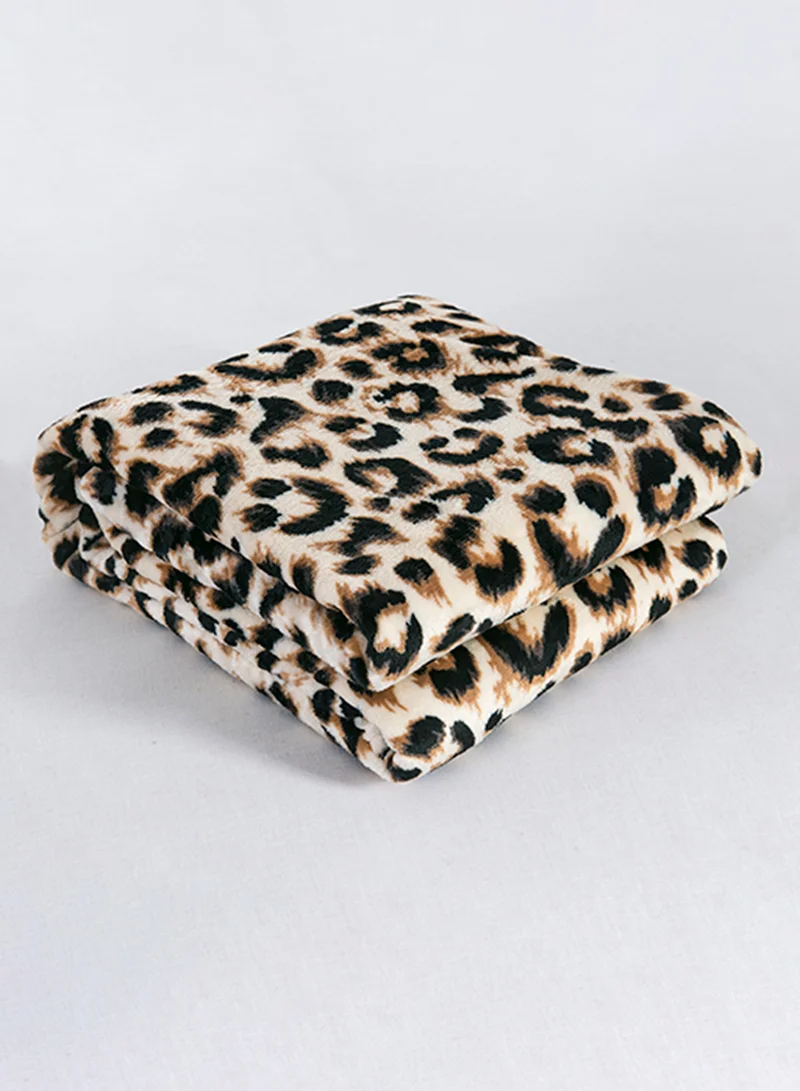 ايست من نون Lightweight Summer Blanket King Size 220 GSM Extra Soft Fleece All Season Blanket Bed And Sofa Throw  220x240 cms Leopard Print Leopard Print 220 x 240cm