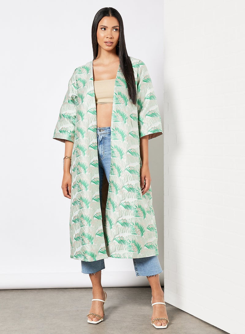 VERO MODA Aura Kimono Cardigan Pastel Green - Image 3