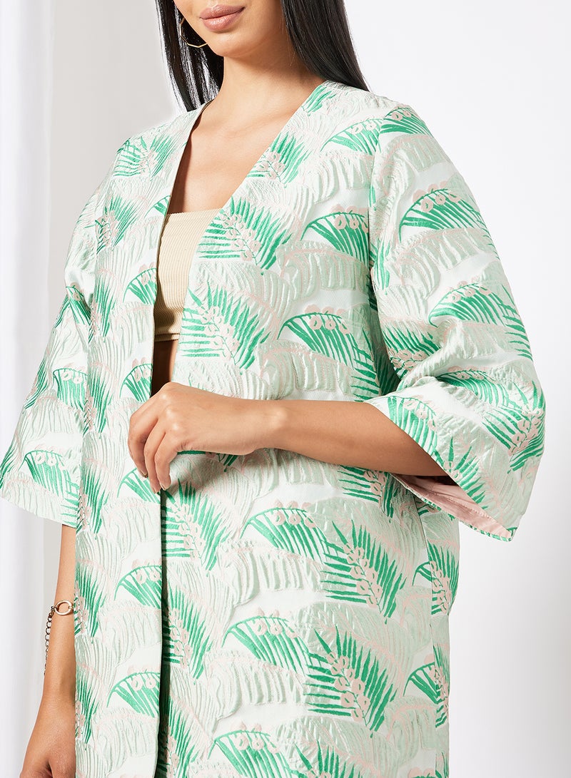 VERO MODA Aura Kimono Cardigan Pastel Green - Image 4
