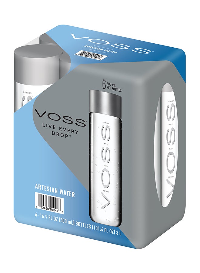 Voss - Natural Mineral Water Pet Bottle 500ml Pack of 6 - Image 1