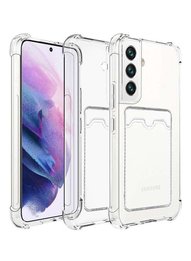 MARGOUN Shockproof TPU Case Cover With Card Holder Slot For Samsung Galaxy S22 5G Transparent - Image 1
