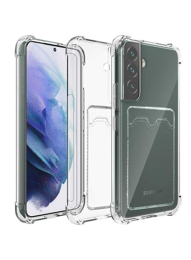 MARGOUN Shockproof TPU Case Cover With Card Holder Slot Samsung Galaxy S22 Plus 5G Transparent - Image 1