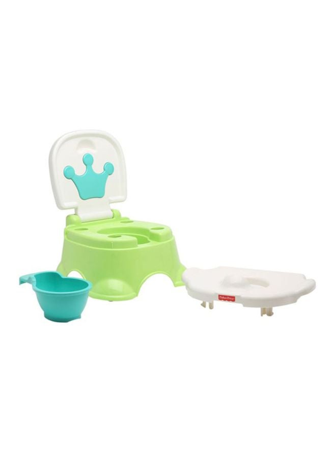 Fisher-Price 3-In-1 Royal Stepstool Potty - Green/White/Blue - Image 3