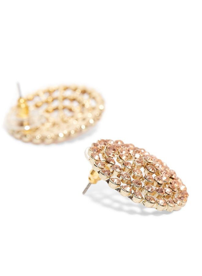R&B Stone Studded Stud Earrings  - Image 2