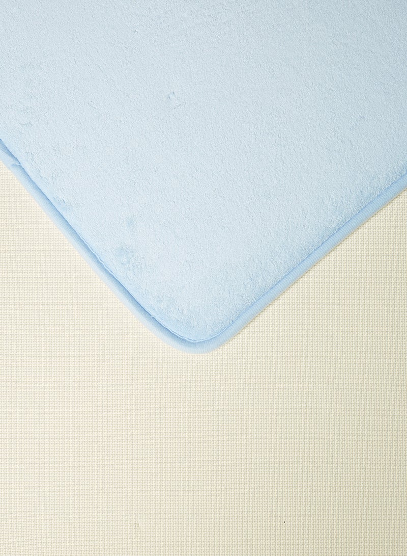 Noon East - Bath Mat - Lightblue Color - Bathroom Mat Memory Foam 2 - Piece Light Blue - Image 1
