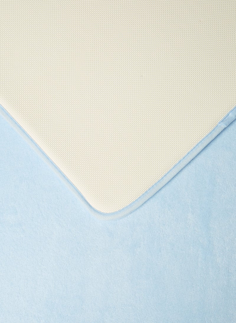 Noon East - Bath Mat - Lightblue Color - Bathroom Mat Memory Foam 2 - Piece Light Blue - Image 1